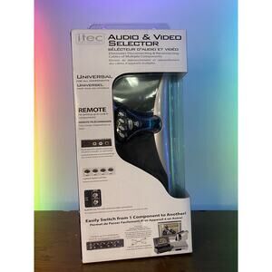 iTec Audio Video Selector Universal 4 Input Game Console TV DVD VCR Tuner Remote